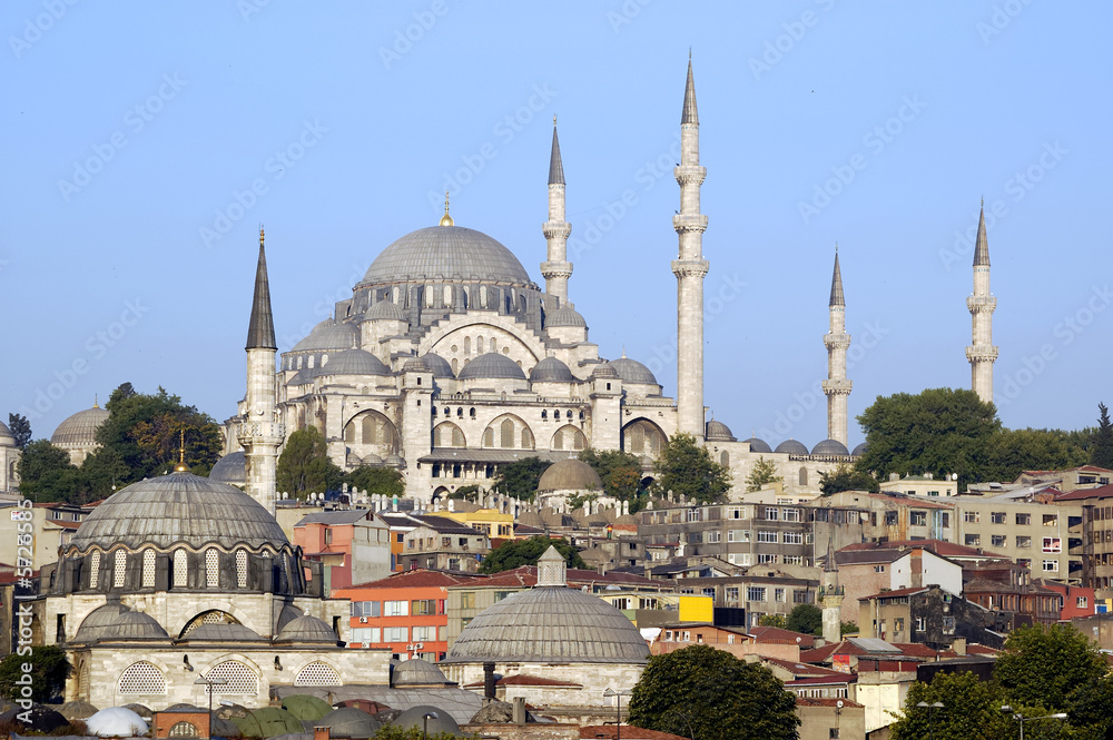 Naklejka premium Istanbul, Turkey, Suleymaniye Mosque