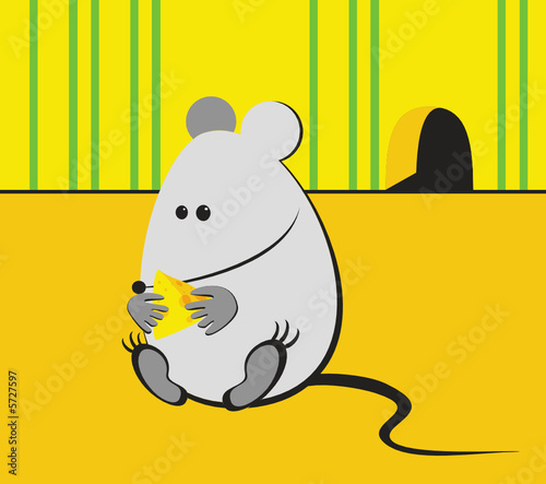 thick mouse which has gorged on cheese