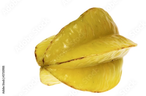 karambola -star fruit isolated on white background photo