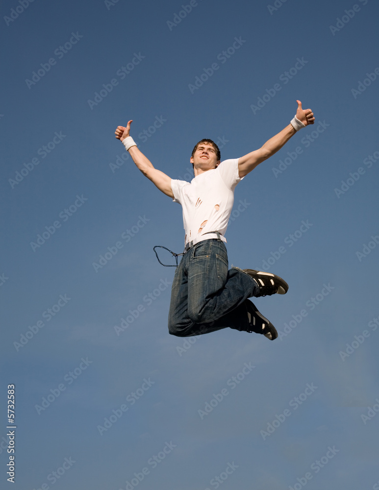 Flying man. Flying man.