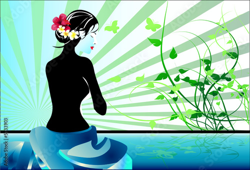 femme au spa