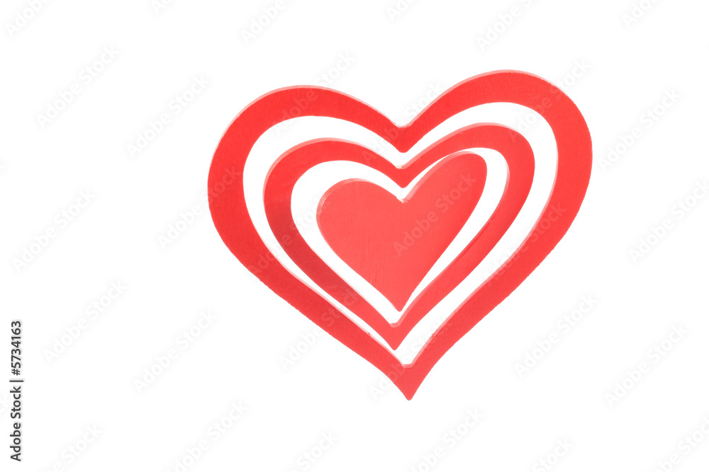 big red hearts isolated on white big red hearts isolated on white