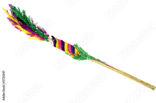 Colorful Easter palm isolated on white background