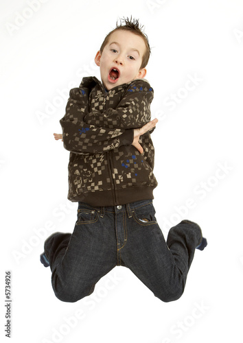 boy jumping photo