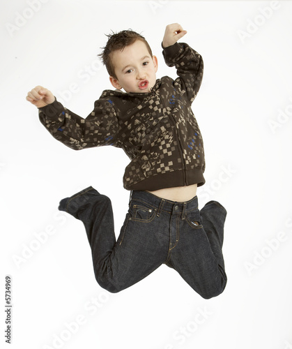 boy jumping photo