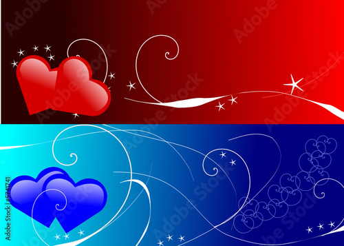 saint valentin rouge et bleu