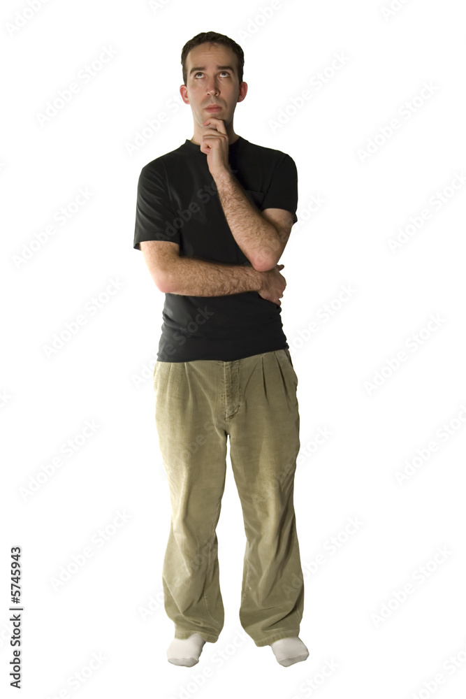 Fototapeta premium Isolated Man Looking Up