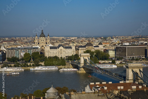 Budapest : pont des chaînes, danube,gresham palace © JONATHAN