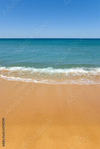 absolute perfect beach golden sand gentle wave
