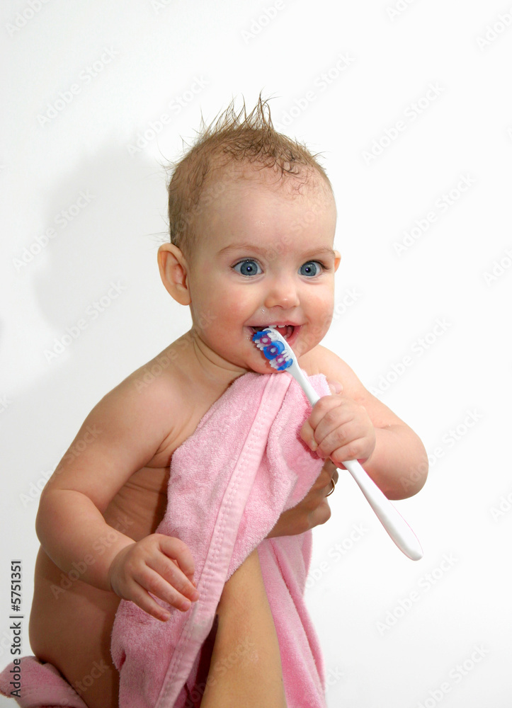 The child with a tooth-brush The child with a tooth-brush