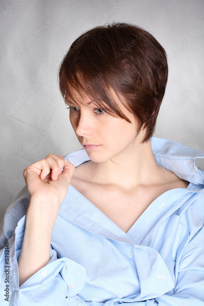 young woman with trendy hairstyle young woman with trendy hairstyle