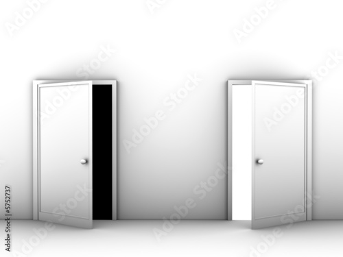 half opened doors