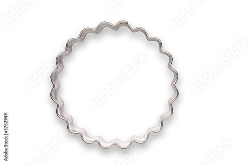 Wavy shaped cookie cutter with clipping path