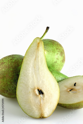 image from series on bright : cut pear with bow