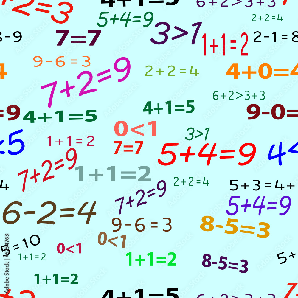 Seamlessly vector wallpaper funny mathematics