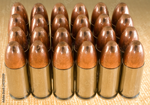 9 mm luger ammunition with full metal jackets