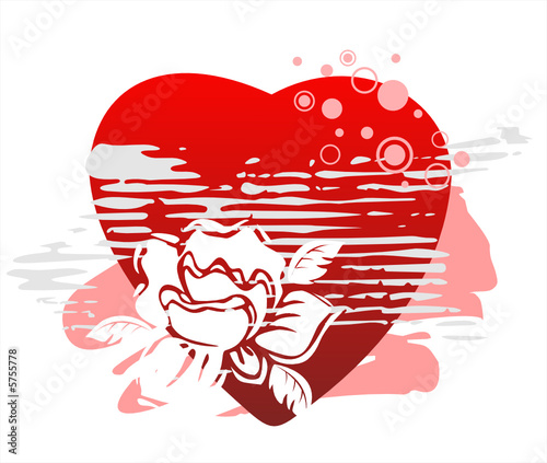 heart and rose