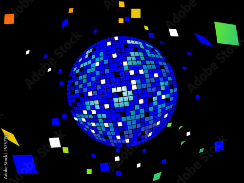 boule disco à facettes eclatées