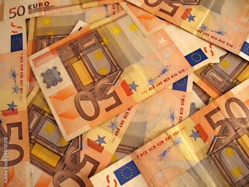a huge mount of fifty euro banknotes