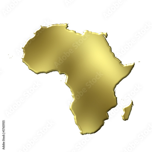 Africa 3D Golden Map