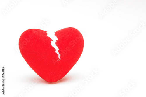A closeup image of a broken heart.