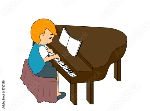 Child playing Piano