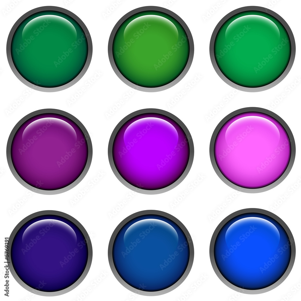 round web buttons with different shiny colors round web buttons with different shiny colors