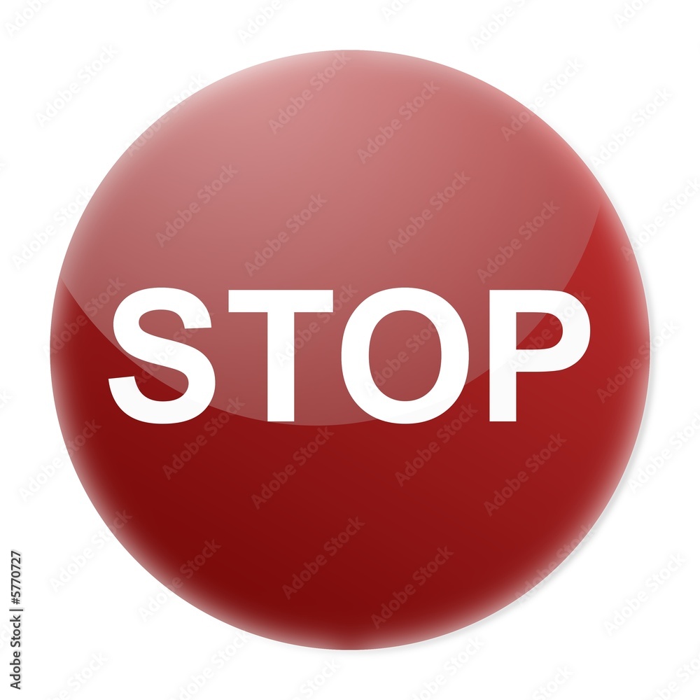 stop aqua button