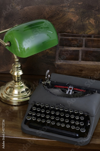 Old retro typewriter with Hebrew lettering