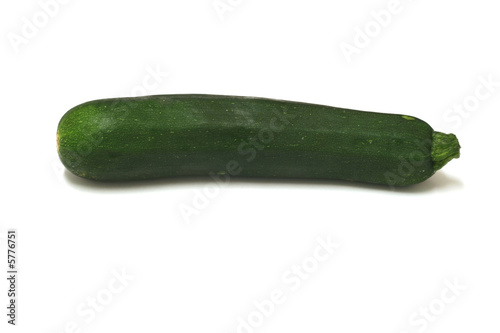 Courgette on a white background.
