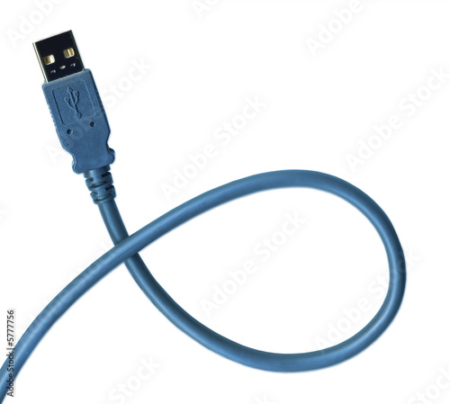USB Plug and cable including clipping path