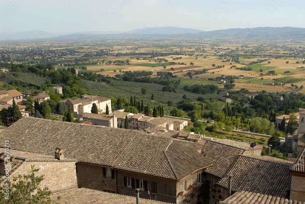 view from Assisi, showing the surrounding countryside