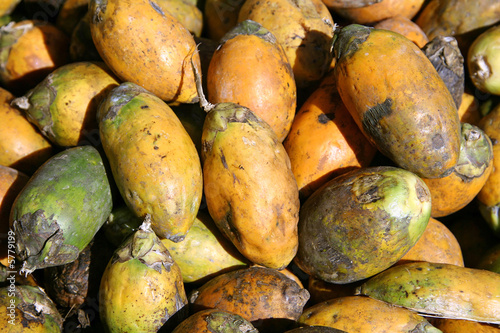 beetlenuts on display at market, south india photo