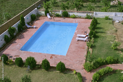 swimming pool inside resort, pushkar, india