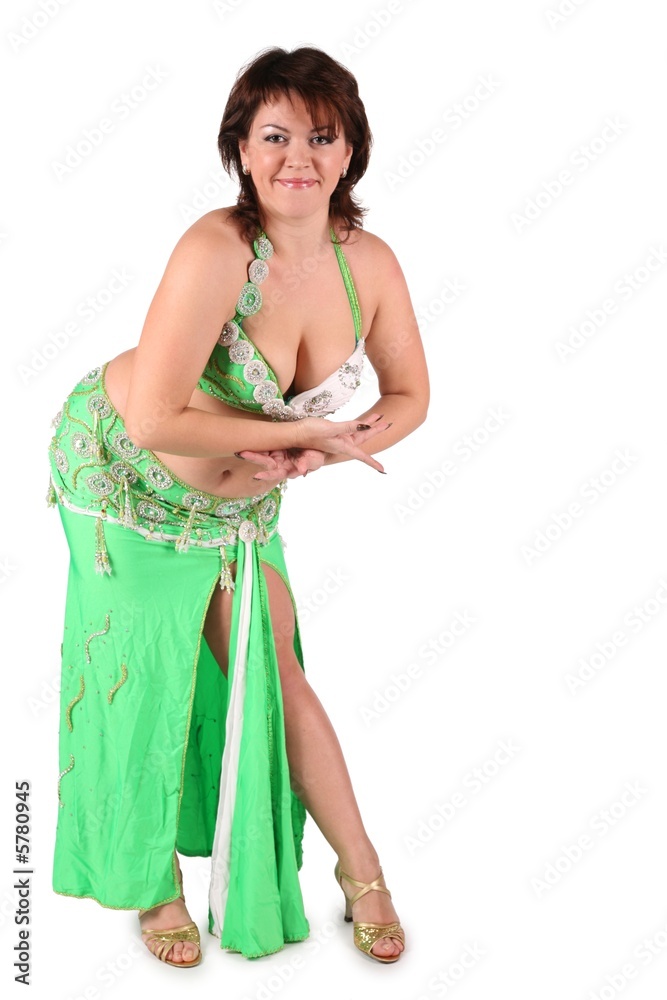 bellydance woman in green