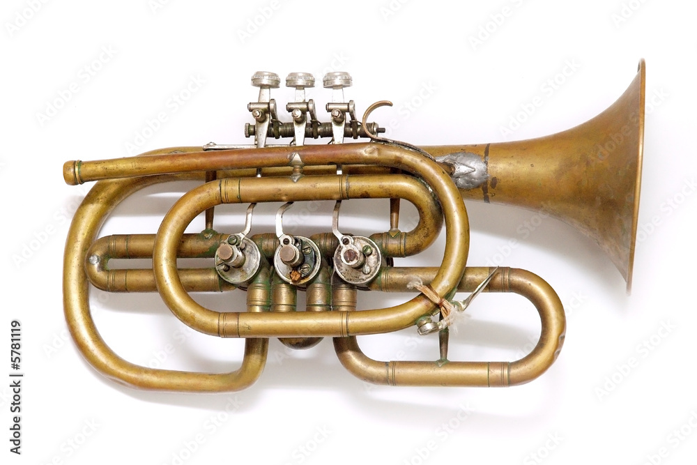 Fototapeta premium Old vintage trumpet