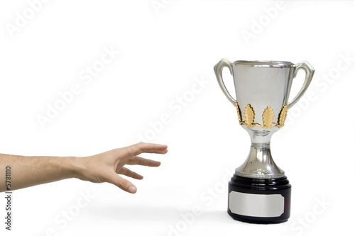 reaching for the cup