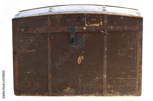 Old vintage wooden chest