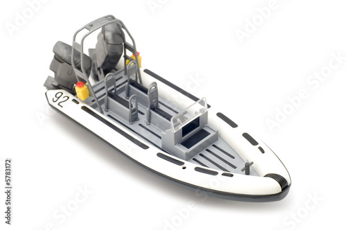 object on white - toy model motor boat © Aleksandr Ugorenkov