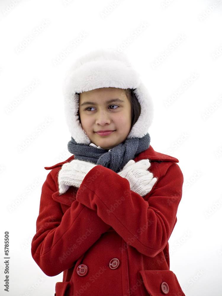 mädchen im winterkleidung 