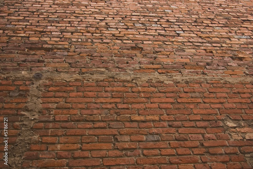 Brick wall. An old bricklaying (the beginning of XX century)