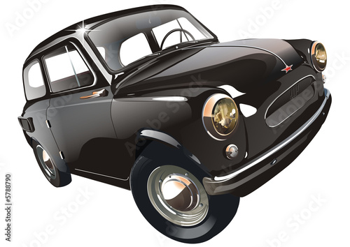 Soviet retro car isolated with Clipping Path