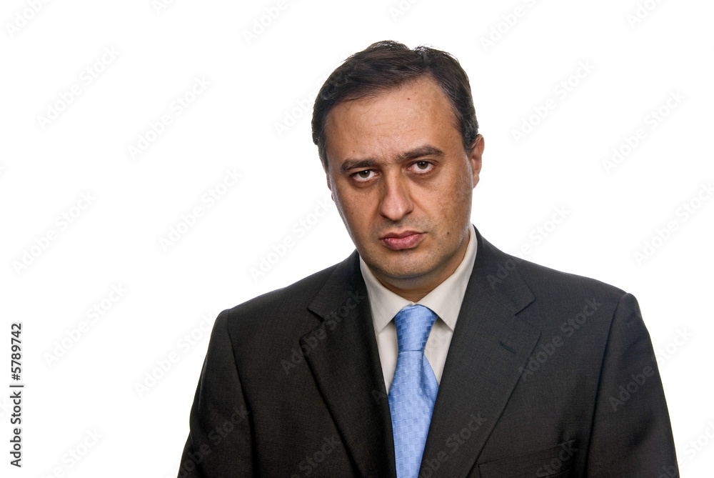 Business man isolated over a white background Business man isolated over a white background