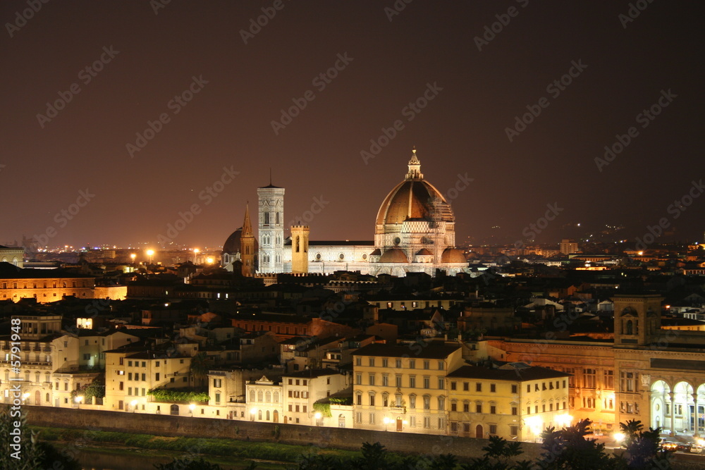 Firenze di notte vista dal piazzale Michelangelo