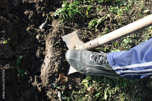  man with a spade