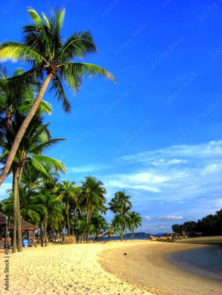Obraz premium Singapur - Wyspa Sentosa (plaża Siloso)