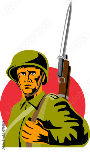 Soldier with bayonet