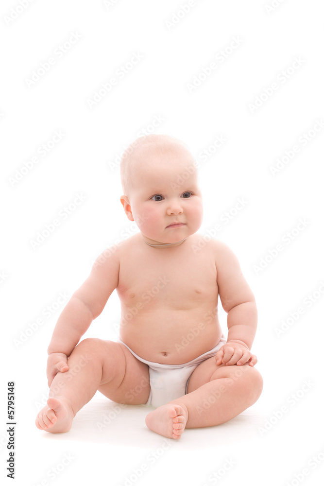 Sweet little girl isolated on white Sweet little girl isolated on white