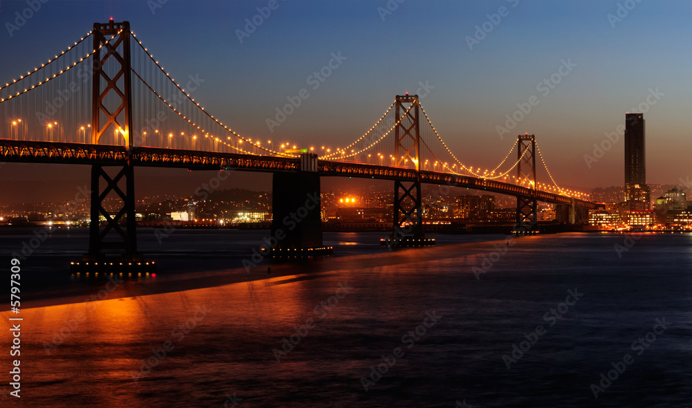 A high-resolution stitched image of Bay Bridge 