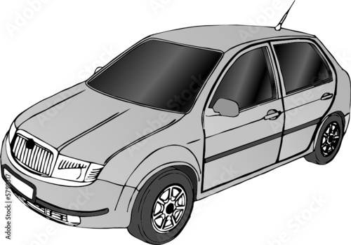 Skoda Fabia 1 Stock Vector | Adobe Stock